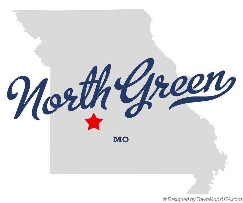 Map of North Green, MO, Missouri