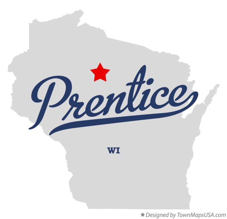 Map of Prentice Wisconsin WI