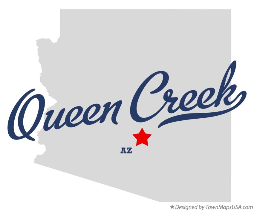 Map of Queen Creek Arizona AZ