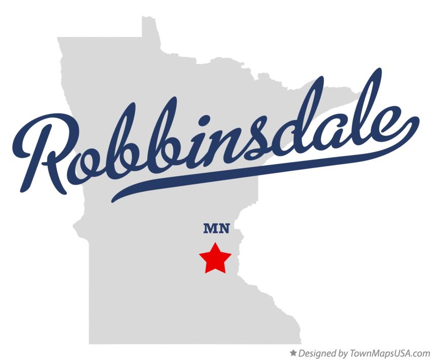 Map of Robbinsdale Minnesota MN