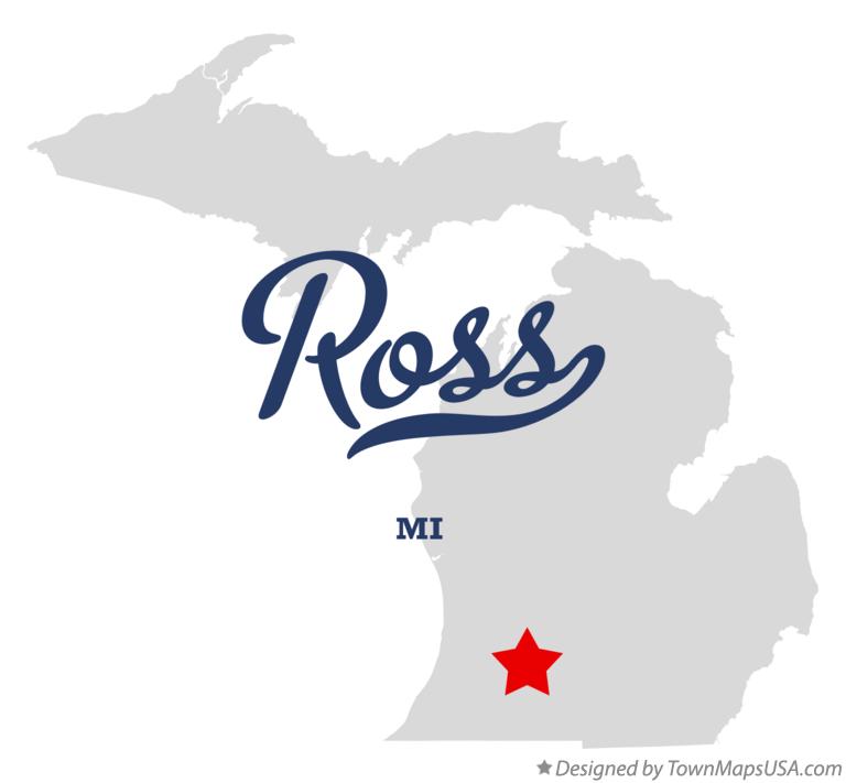 Map of Ross, MI, Michigan