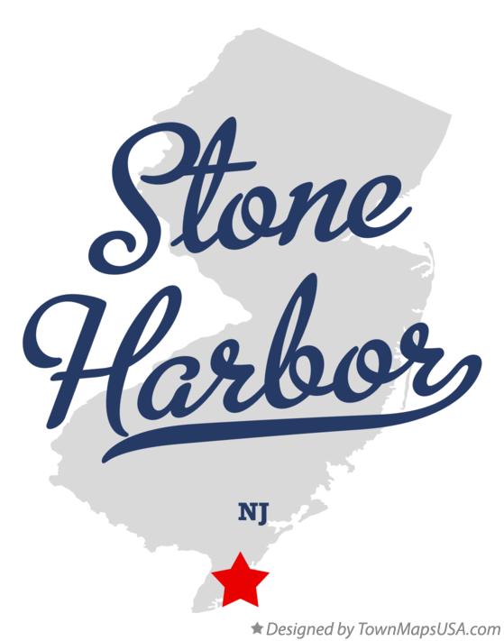 Map of Stone Harbor New Jersey NJ