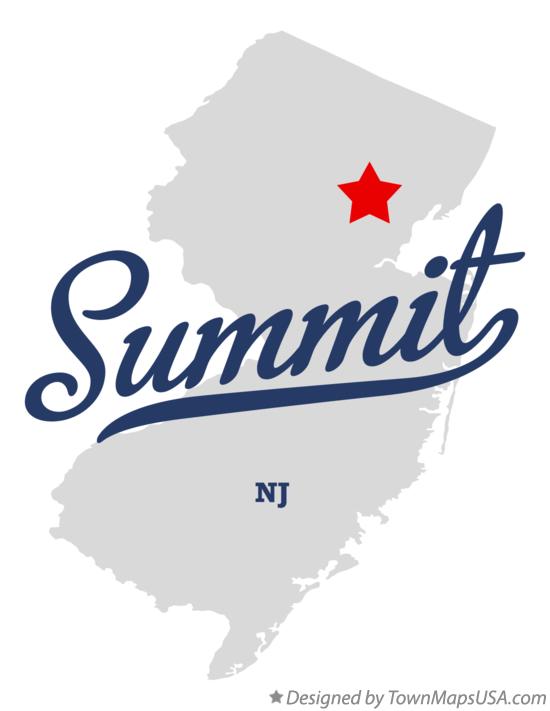 Map of Summit New Jersey NJ