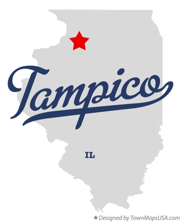 Map of Tampico Illinois IL