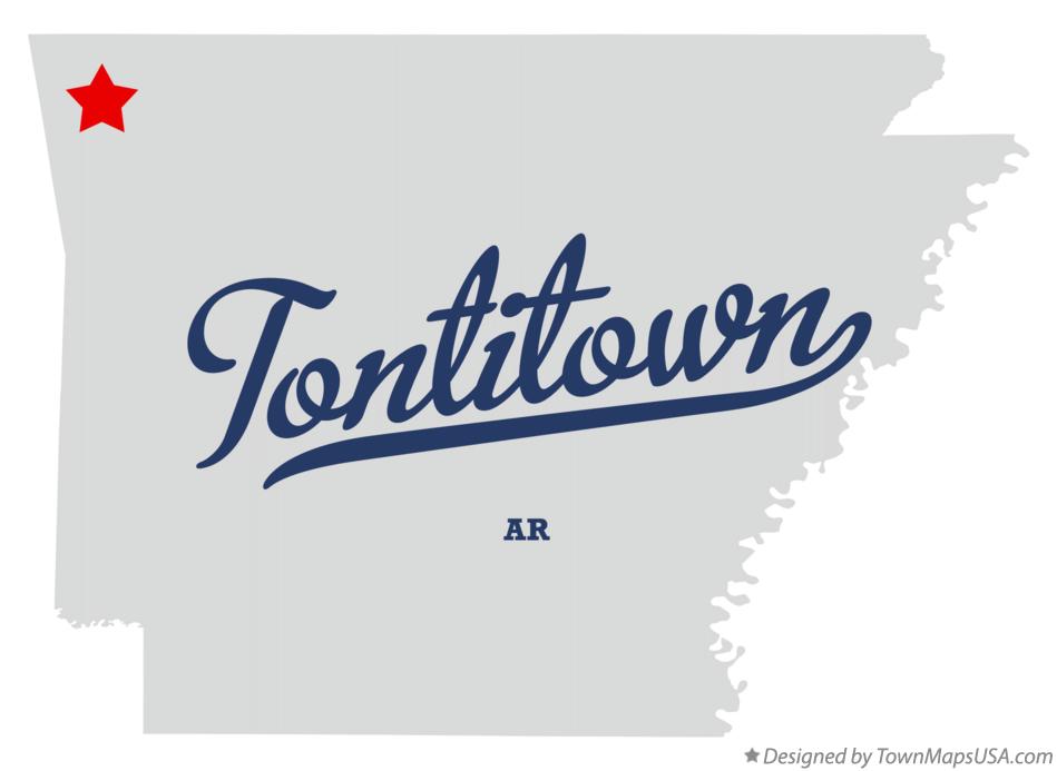 Map of Tontitown Arkansas AR