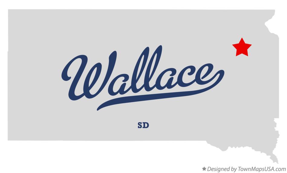 Map of Wallace South Dakota SD