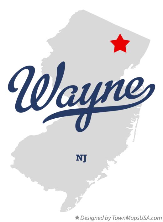 Map of Wayne New Jersey NJ