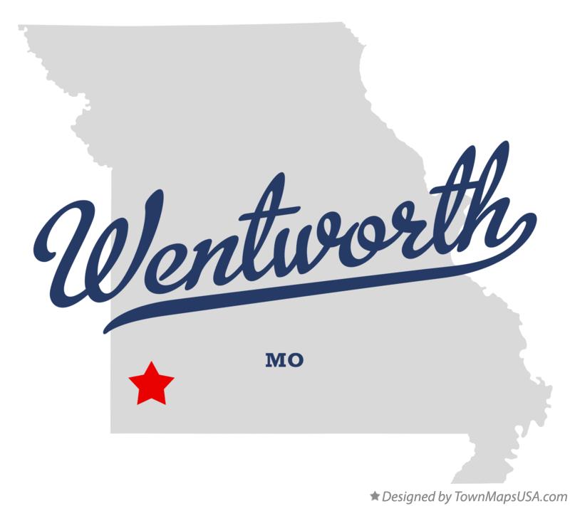 Map of Wentworth, MO, Missouri