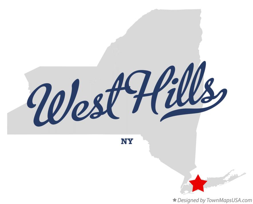 Map of West Hills New York NY